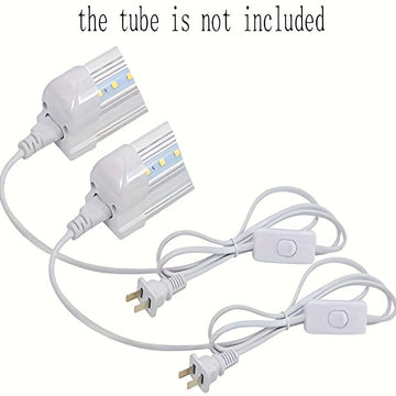 (6-Pack) T5 T8 LED Tube Power Extension Cable with On/Off Switch,LED T5/T8 Light Tube Integrated LED Light Fixture Extension Cable Wire (5FT/1.5M)