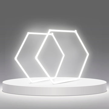 LED Hexagon Garage Light: 12700LM Car Detailing Shop Light, DIY Splicing Ceiling & Wall Decor Lights, for Workshop Basement Gym Warehouse Bar Gaming Room