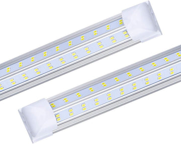 25 Pack 4FT LED Shop Light, 75W Integrated LED Tube Light,9000LM,6000K, Double Sided 4 Rows V Shape 270 Degree Lighting LED Bulbs for Garage Warehouse Workshop,Plug and Play,Linkable