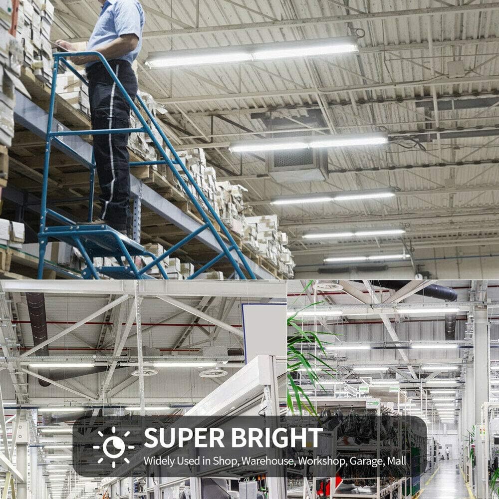 20-Pack, LED Shop Light, 4FT 75W 9500LM 6000K, Cold White, U Shape, Clear Cover, Hight Output, Linkable Shop Lights, T8 LED Tube Lights, LED Shop Lights with Plug (20PCS 4FT 6000K)