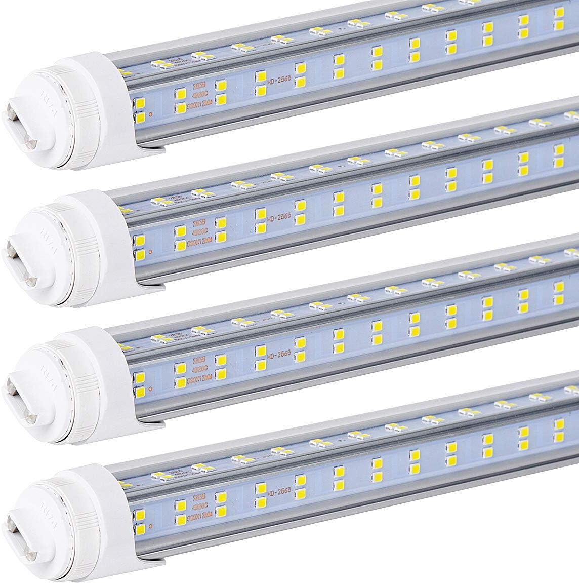 Unpacked or Used 20 PCS T8/T10/T12 8FT LED Tube Light, R17D/HO 8FT LED Bulbs, 96" V Shaped, 120W Cold White 6000-6500K Replacement for F96T12/CW/HO 150W